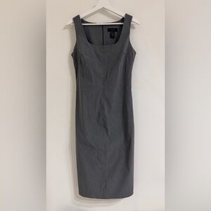Stretchy Sheath Dress in Charcoal Gray